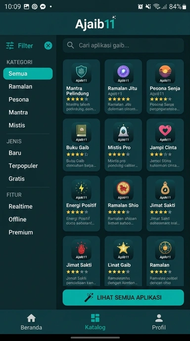 Tampilan katalog aplikasi ajaib11