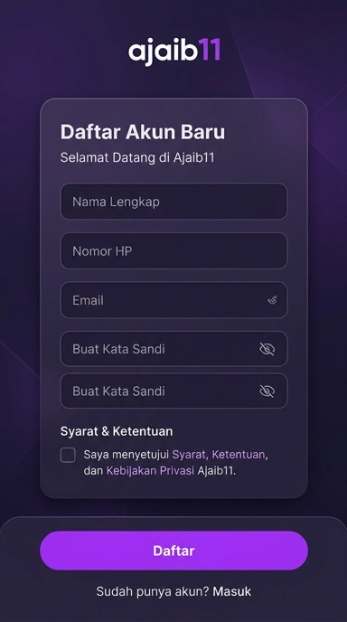 Tampilan halaman daftar ajaib11