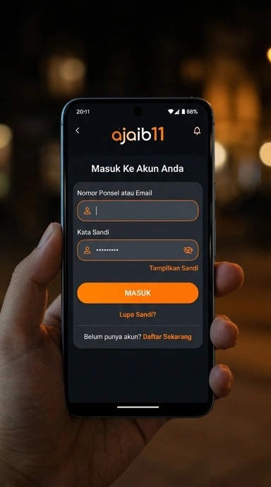 Tampilan halaman login ajaib11
