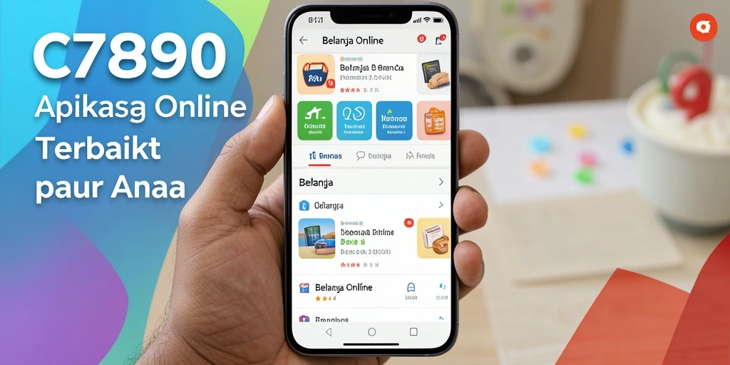 Tampilan antarmuka aplikasi C7890 untuk belanja online.