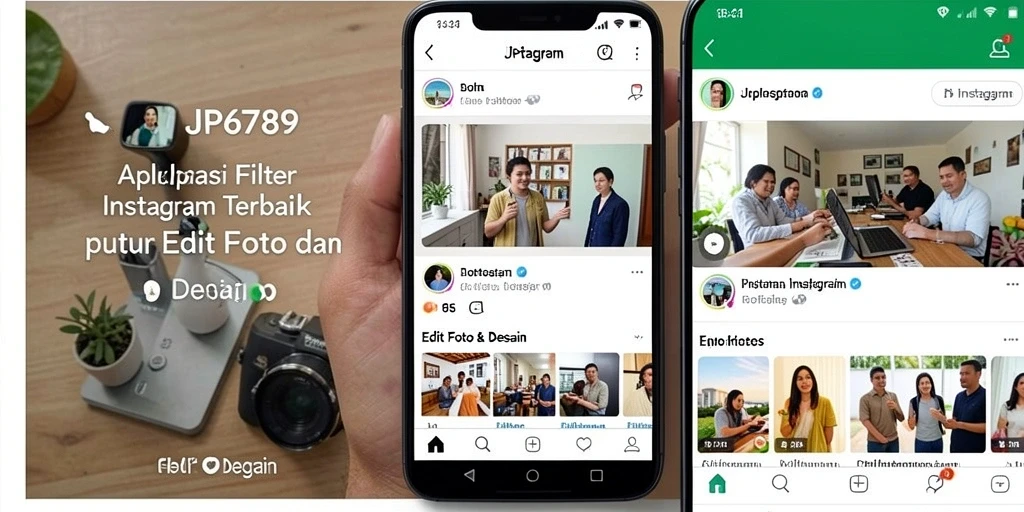Tampilan antarmuka intuitif JP6789 untuk Filter Instagram.